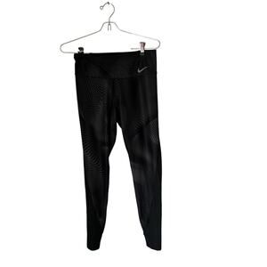 NIKE Women's‎ POWER VICTORY Yoga/Run Printed Leggings-Black 891937-010 small